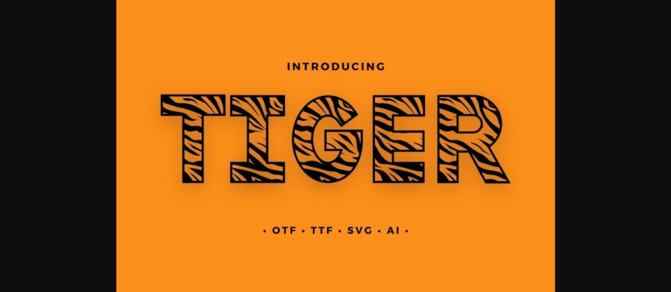 Tiger Font Poster 3