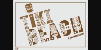 Tiki Beach Font Poster 1