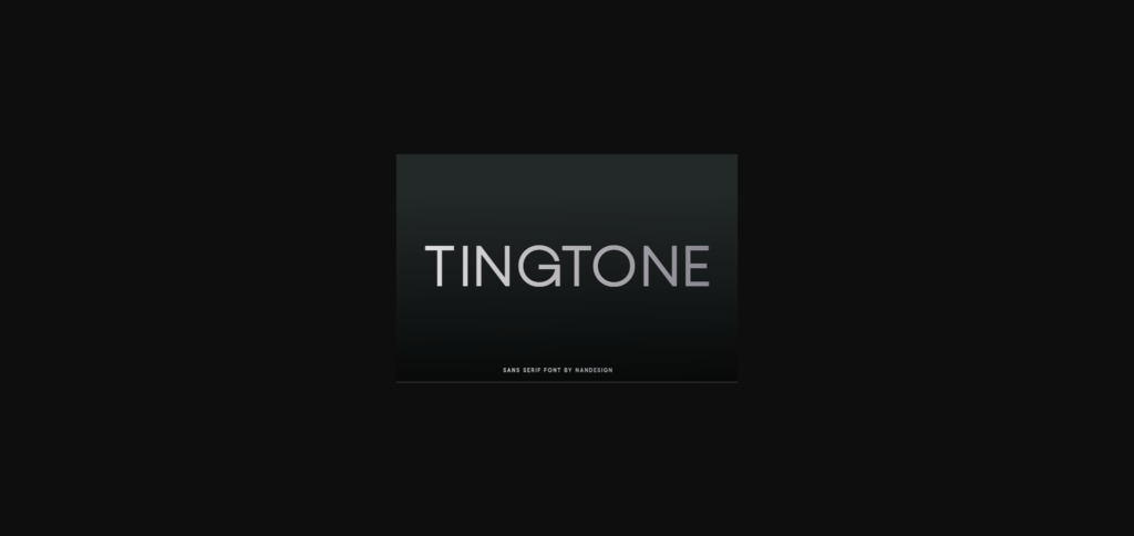 Tingtone Font Poster 3