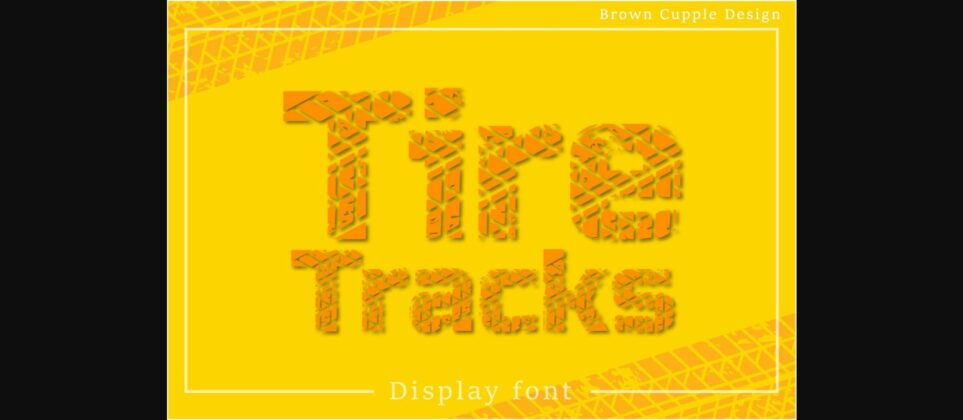 Tire Tracks Font Poster 3