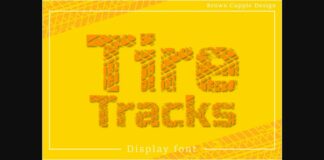 Tire Tracks Font Poster 1