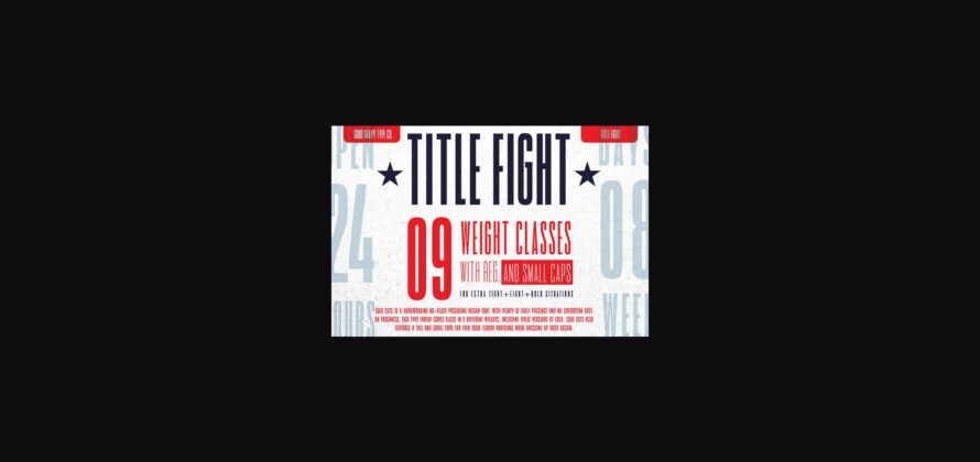 Title Fight Font Poster 3