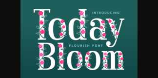 Today Bloom Font Poster 1