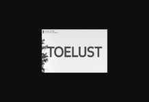 Toelust Font Poster 1