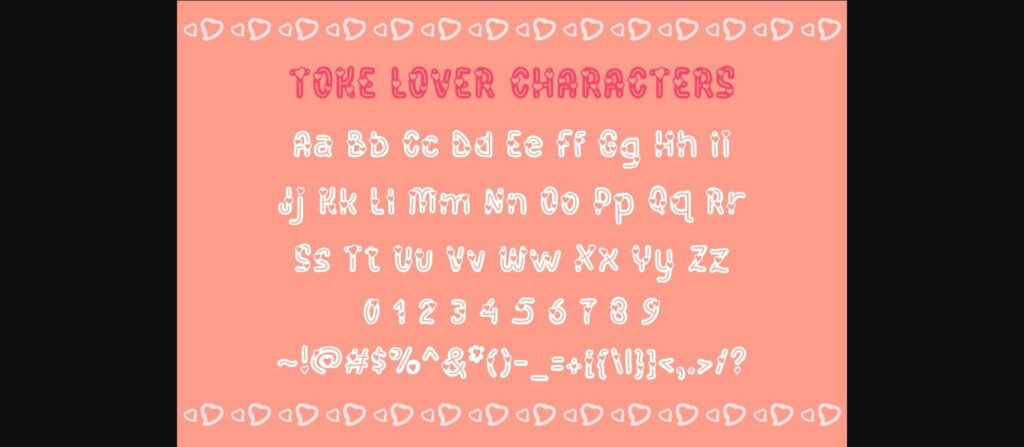 Toke Lover Font Poster 7