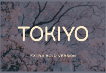 Tokiyo Extra Bold Font