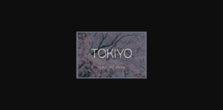 Tokiyo Extra Light Font Poster 1