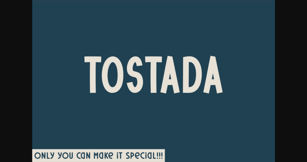 Tostada Font Poster 3