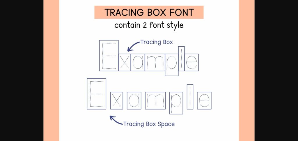 Tracing Box Font Poster 4