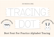 Tracing Dot Font Poster 1