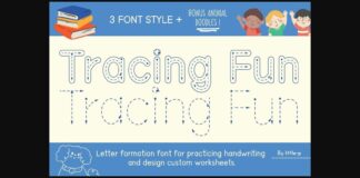 Tracing Fun Font Poster 1