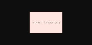 Tracing Handwriting Font Poster 1