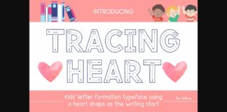 Tracing Heart Font Poster 1