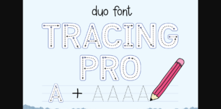 Tracing Pro Font Poster 1