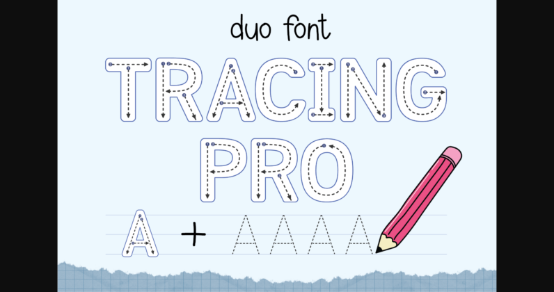 Tracing Pro Font Poster 1