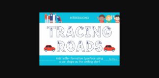 Tracing Roads Font Poster 1