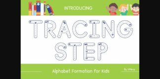 Tracing Step Font Poster 1