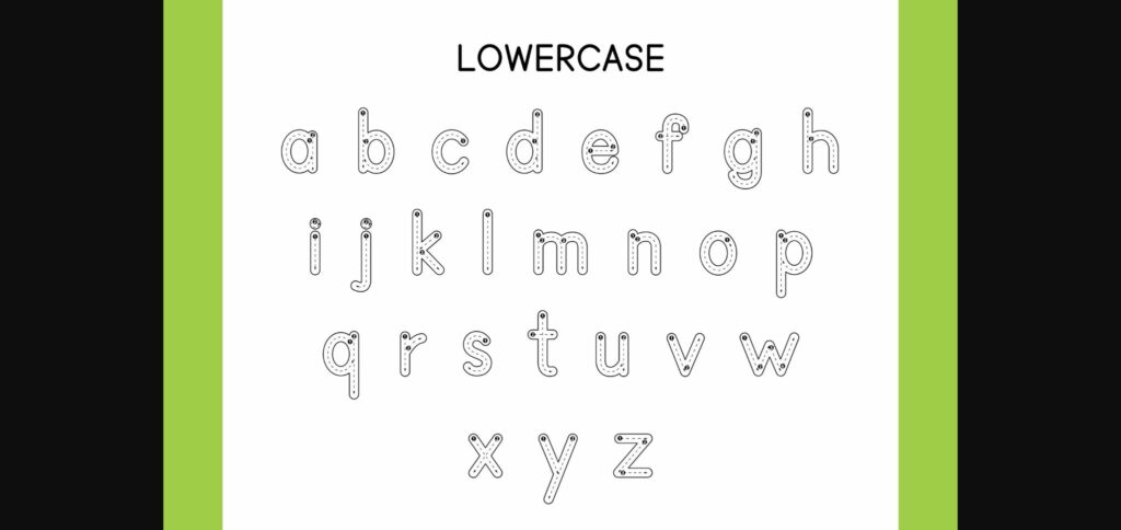 Tracing Step Font Poster 5