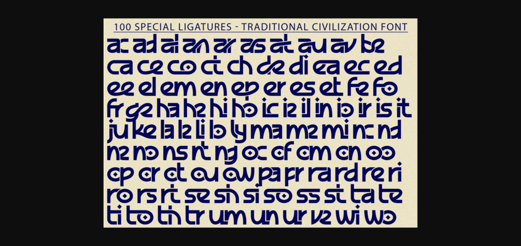 Traditional Civilization Font Poster 9