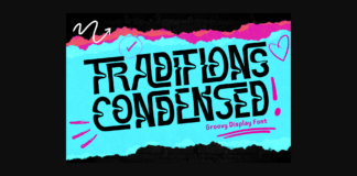 Traditions Condensed Font Poster 1