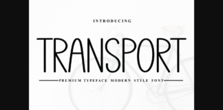 Transport Font Poster 1