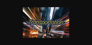 Transportation Font Poster 1