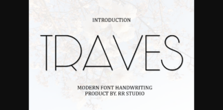 Traves Font Poster 1