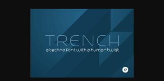 Trench Font Poster 1