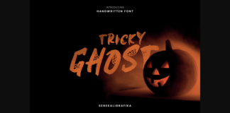 Tricky Ghost Font Poster 1