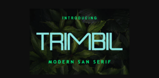 Trimbil Font Poster 1