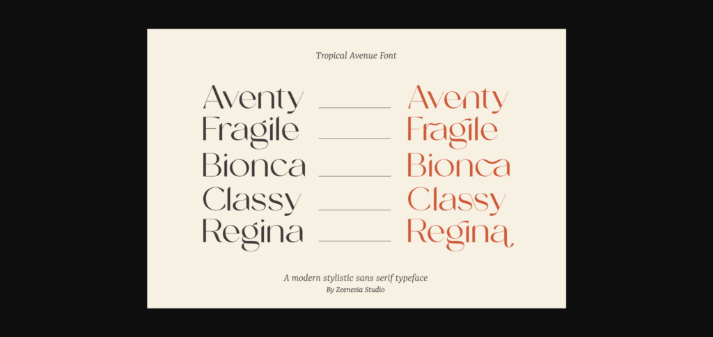 Tropical Avenue Font Poster 6