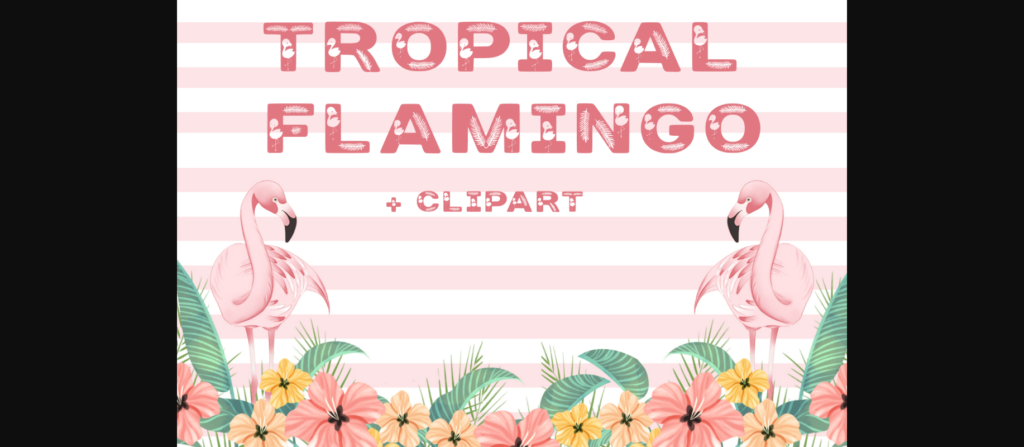 Tropical Flamingo Font Poster 3
