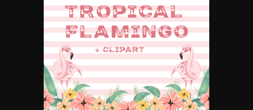 Tropical Flamingo Font Poster 1