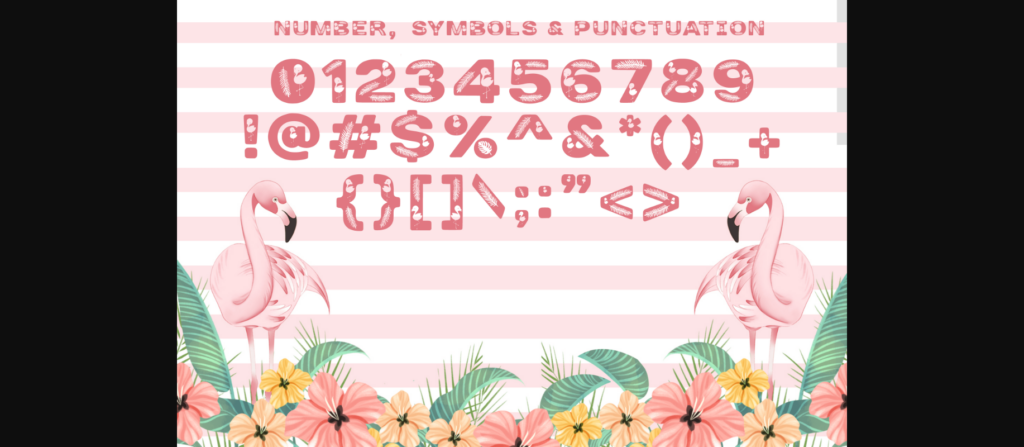 Tropical Flamingo Font Poster 2