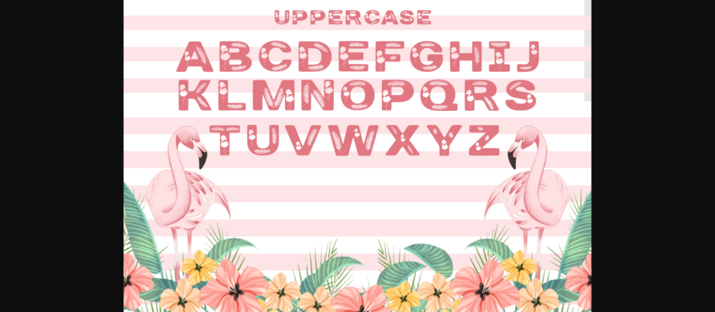 Tropical Flamingo Font Poster 5