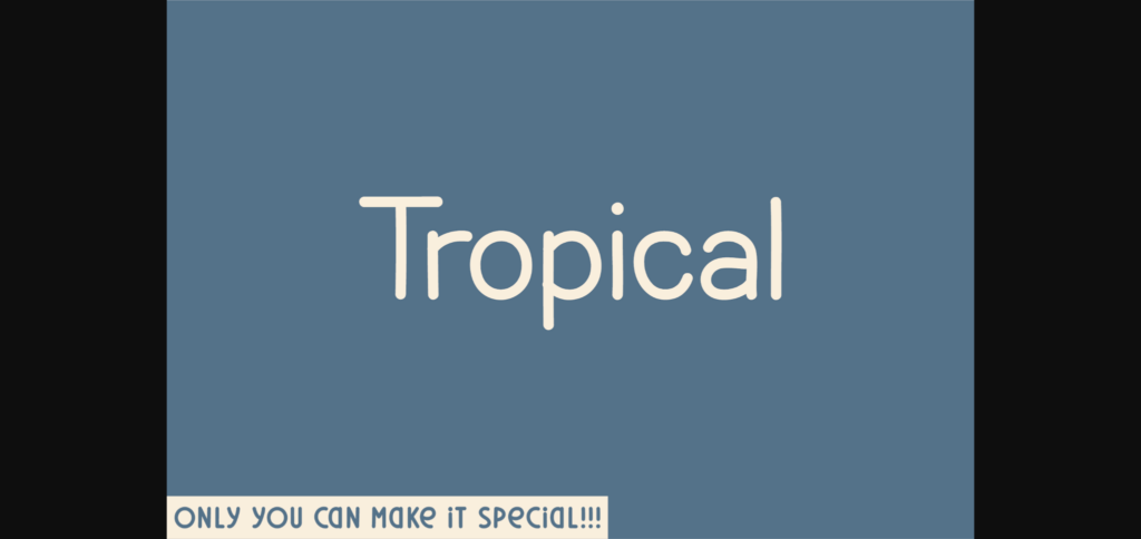 Tropical Font Poster 3