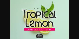 Tropical Lemon Font Poster 1