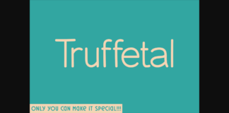 Truffetal Font Poster 1