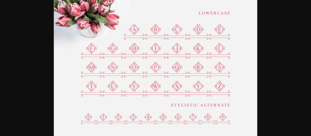 Tulip Monogram Font Poster 10