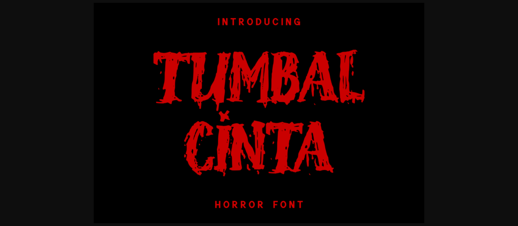 Tumbal Cinta Font Poster 3