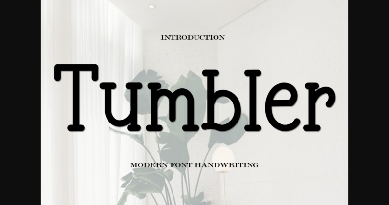 Tumbler Font Poster 3