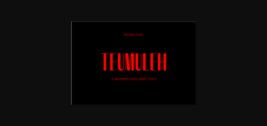 Tumuleh Font Poster 3