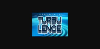 Turbulence Font Poster 1