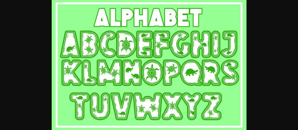 Turtle Font Poster 4