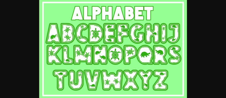 Turtle Font Poster 4