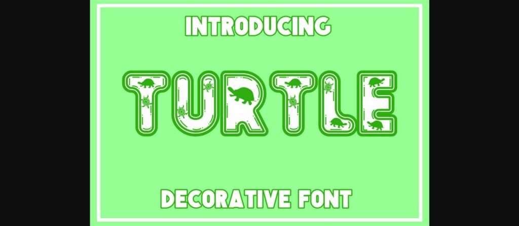 Turtle Font Poster 1