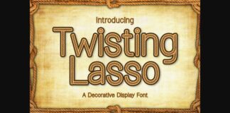Twisting Lasso Font Poster 1