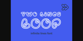 Two Lines Loop Font Poster 1