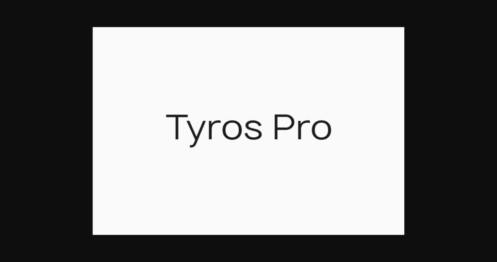 Tyros Font Poster 3