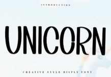 Unicorn Font Poster 1